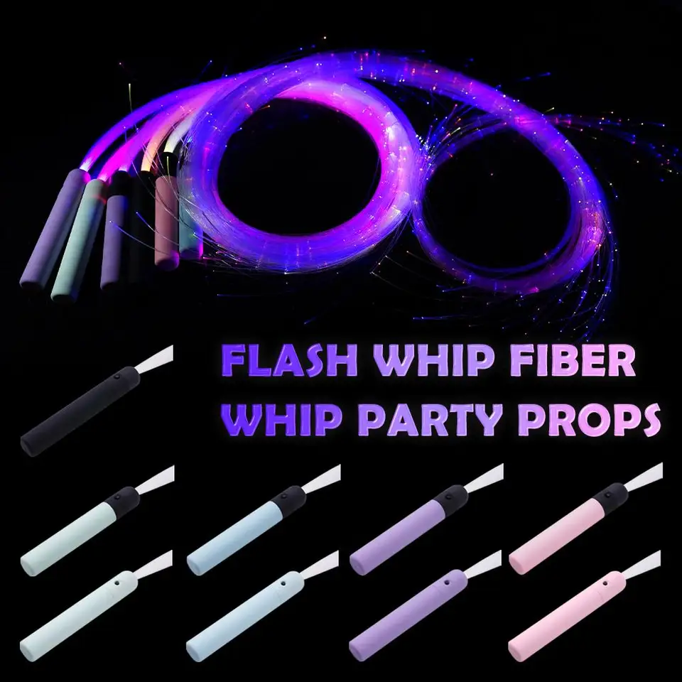 Multi Farbe LED Fiber Optic Peitsche 67in 360 ° Super Helle Licht Up Rave  EDM Pixel Flow Spitze Dance Festival party Led Licht Peitsche