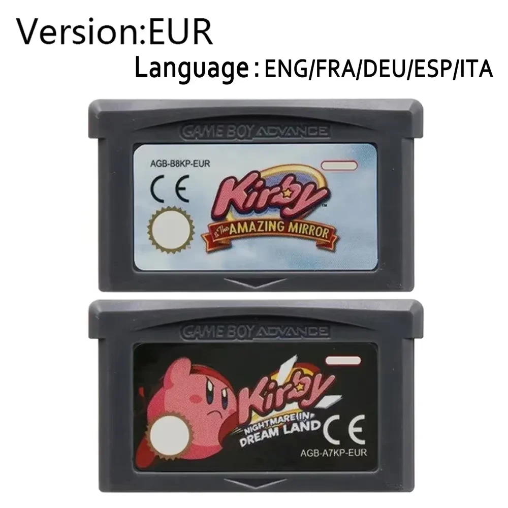 Kirby 32-Bit Game Cartridge: Amazing Mirror & Nightmare in Dream Land