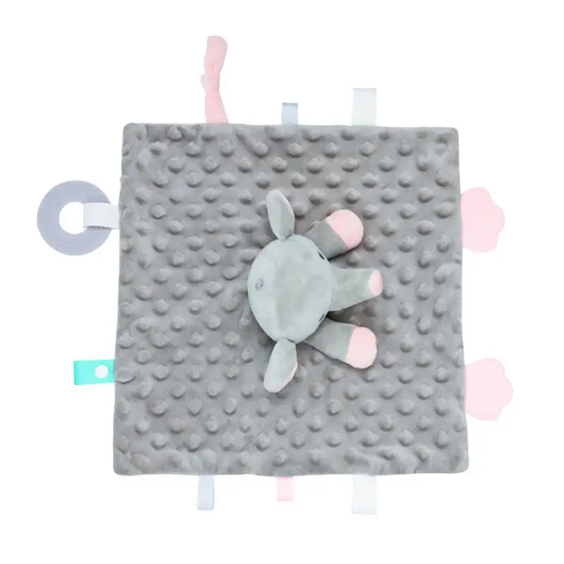 

Security Blanket Soft Lovey Blanket Comfortable Stuffed Animal Plush Kids Snuggle Toy For Teething Relief Newborn Home