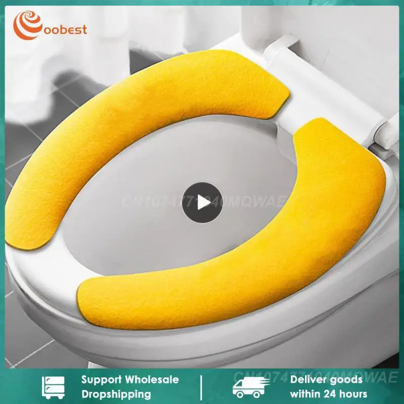 Coprisedile Universale Per Wc Soft Wc Paste Toilet Sticky Seat Pad Lavabile Scaldavivande Coprisedile Cuscino Cuscino Tinta Unita