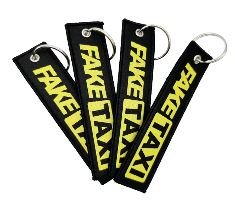 Customizable Personalized Keychain DIY Custom Logo Woven Key Tag