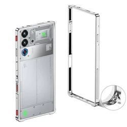 Enhanced Aluminum Alloy Cooling Bumper Case, Metal Frame with Superior Protection for ZTE nubia RedMagic 9 Pro+ (Silver)