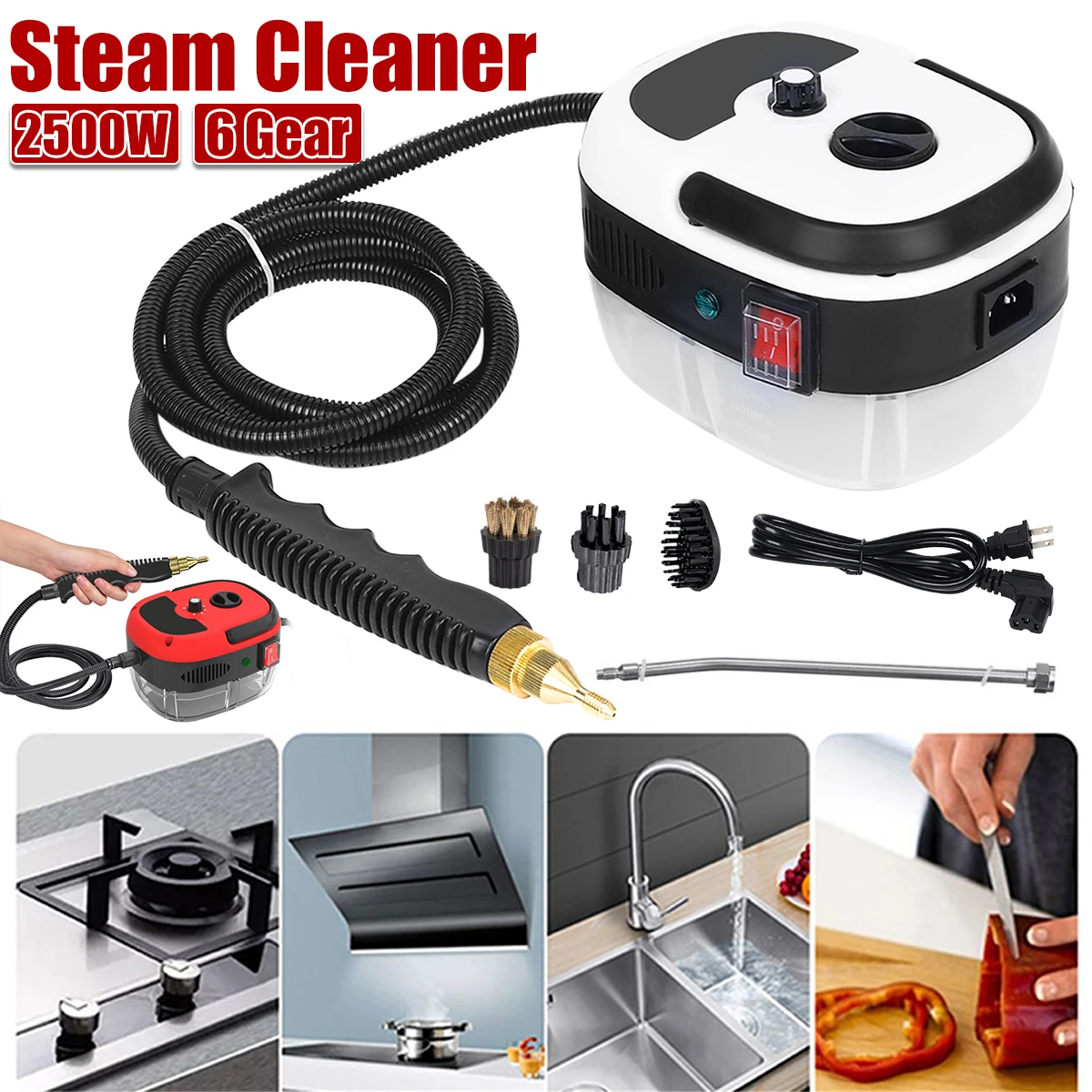 

Pressure Steam Cleaner Portable Pressure Steam Cleaning Machine 2500W Power Cleaning Machine Safe Steam Cleaning for Kitchen
