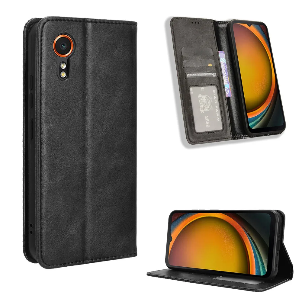 Per Samsung Galaxy Xcover 7 Luxury Flip Pu Leather Wallet Custodia Ad Adsorbimento Magnetico Per Samsung Xcover7 Phone Bag