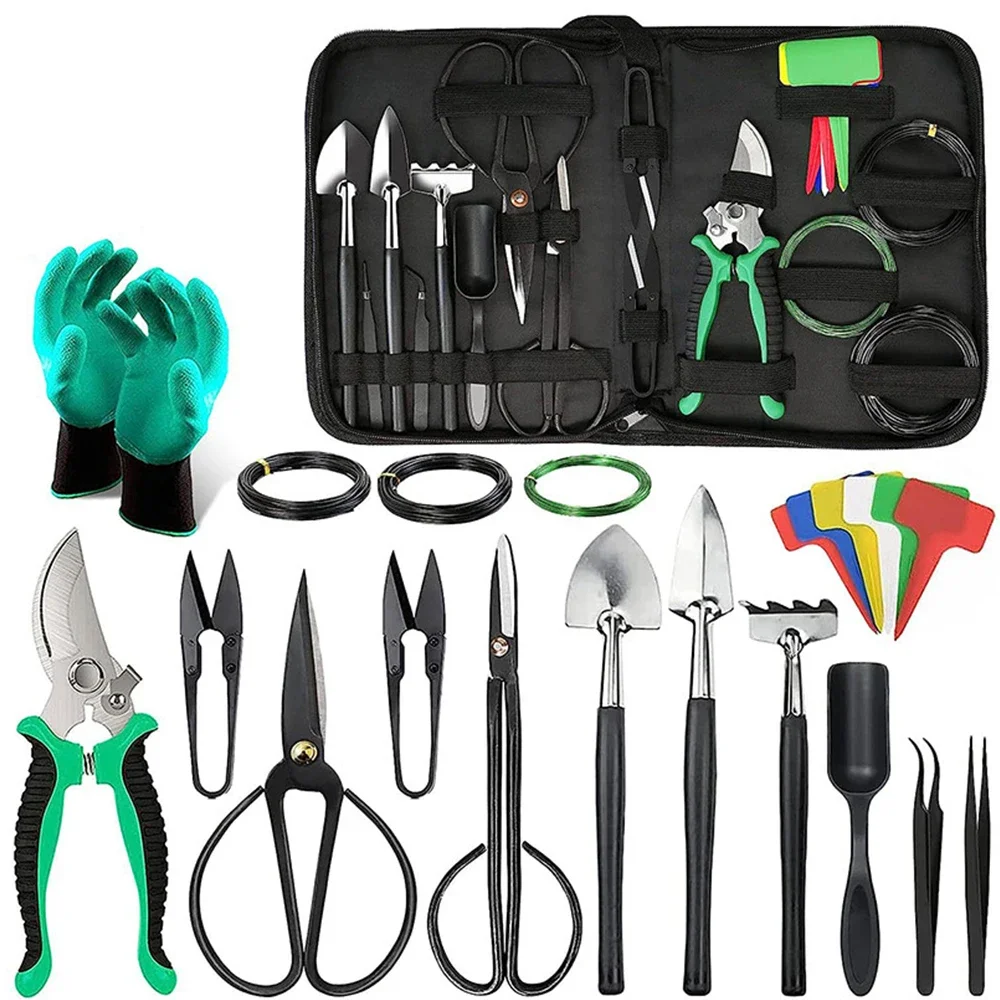 Description Picture 2 of itemBonsai Tools Kit 22 PCS Bonsai Tree Kit Tools for Beginners Bonsai Tool Set Bonsais Starter Trimming Pruning Shears Scissors Kit