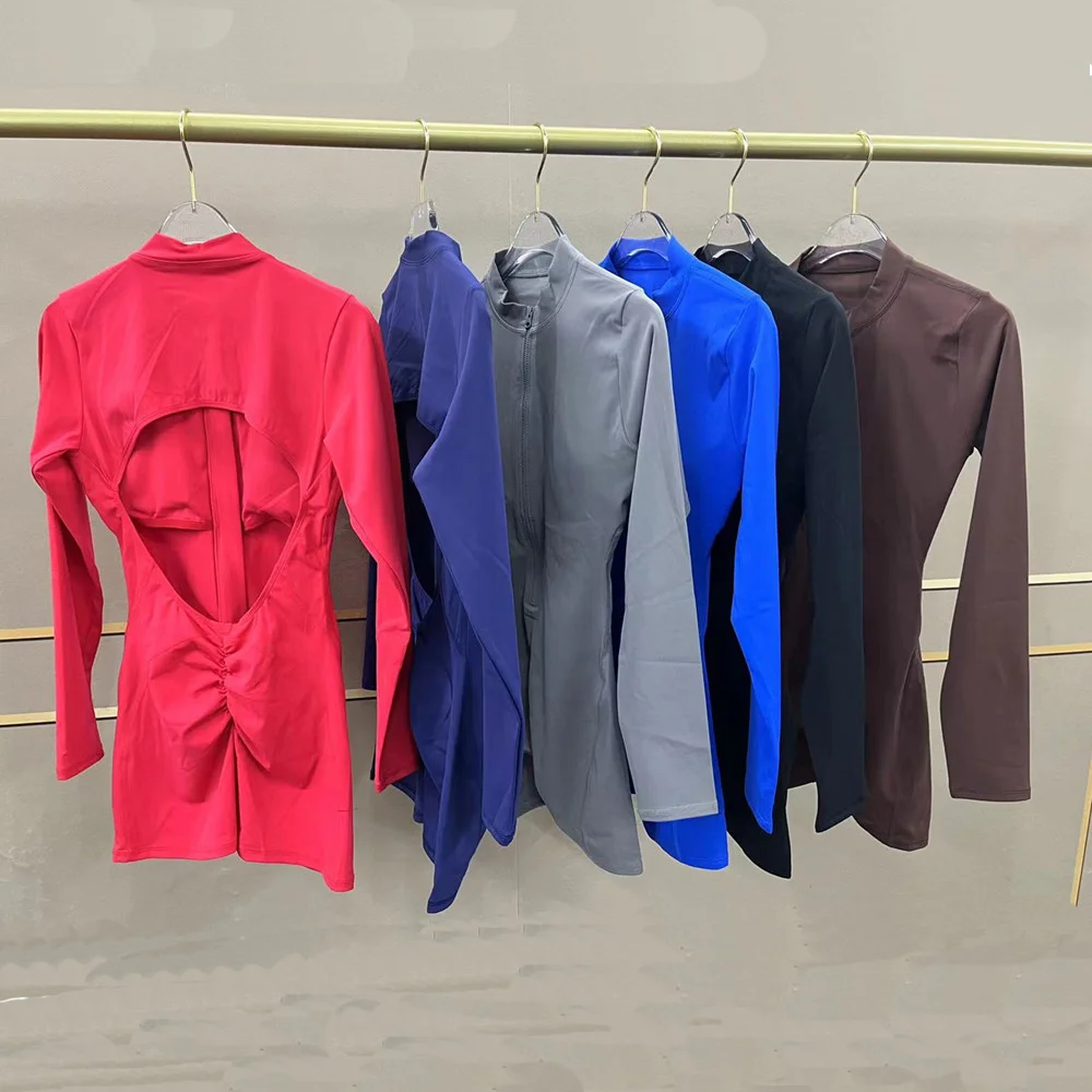 Yoga Set Women Long Sleeve Jumpsuit Gym Workout