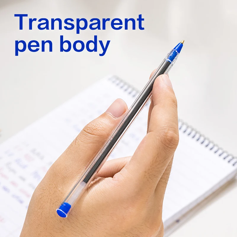 Deli 12 Pcs Ballpoint Pen 1.0 mm Black Blue Red Colors Bullet Tip Gel Pen Smooth Writing Office Stationery School Supplies 2