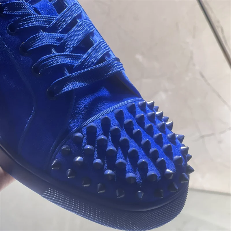 NEW 2022 Designer Sneakers below red bottom Casual shoe Low Cut Suede spike  Shoes For Men and Women Leather Sneaker without box - AliExpress