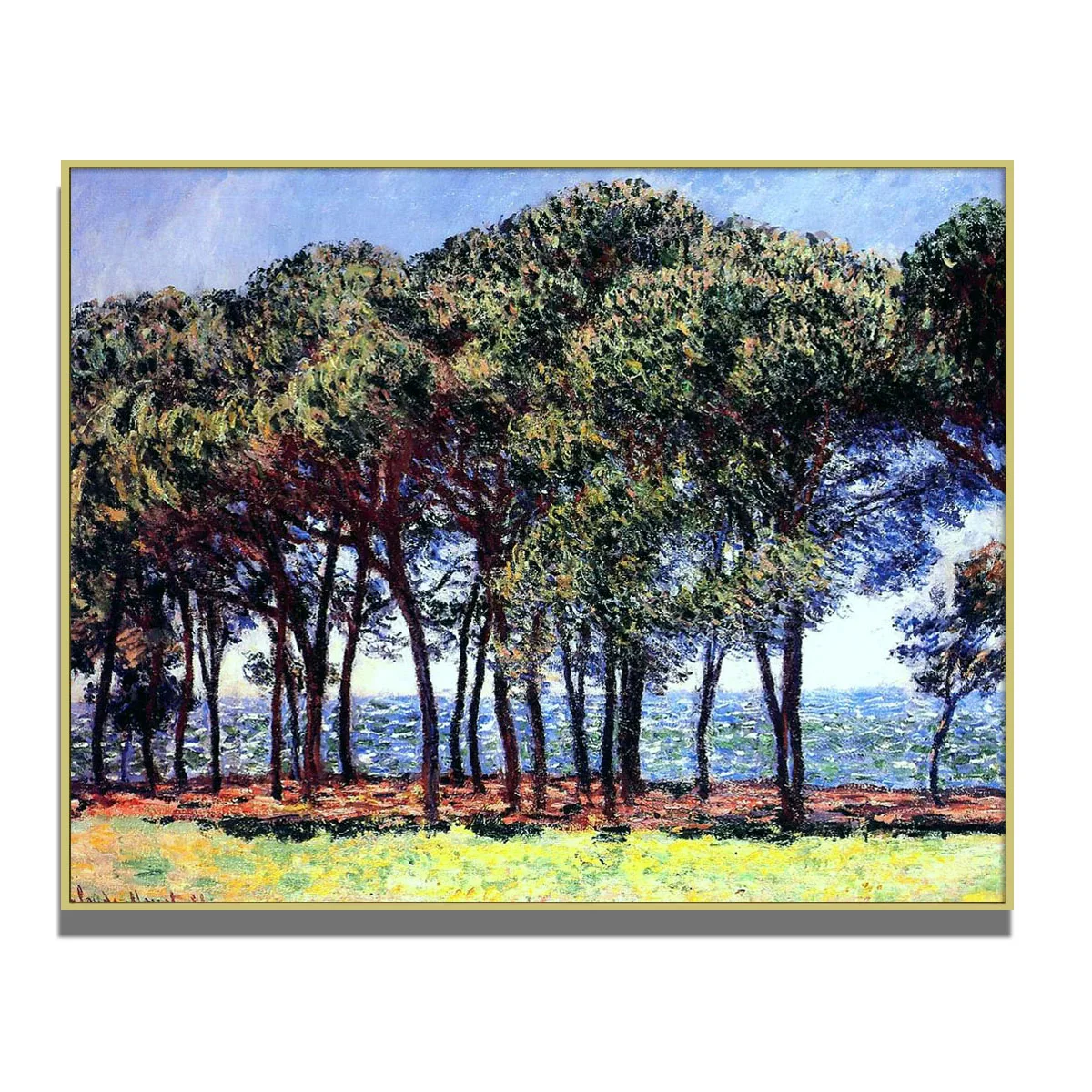 

Pine Trees, Cap d'Antibes by Claude Monet Hand painted landscape oil painting reproduction on canvas for home decor