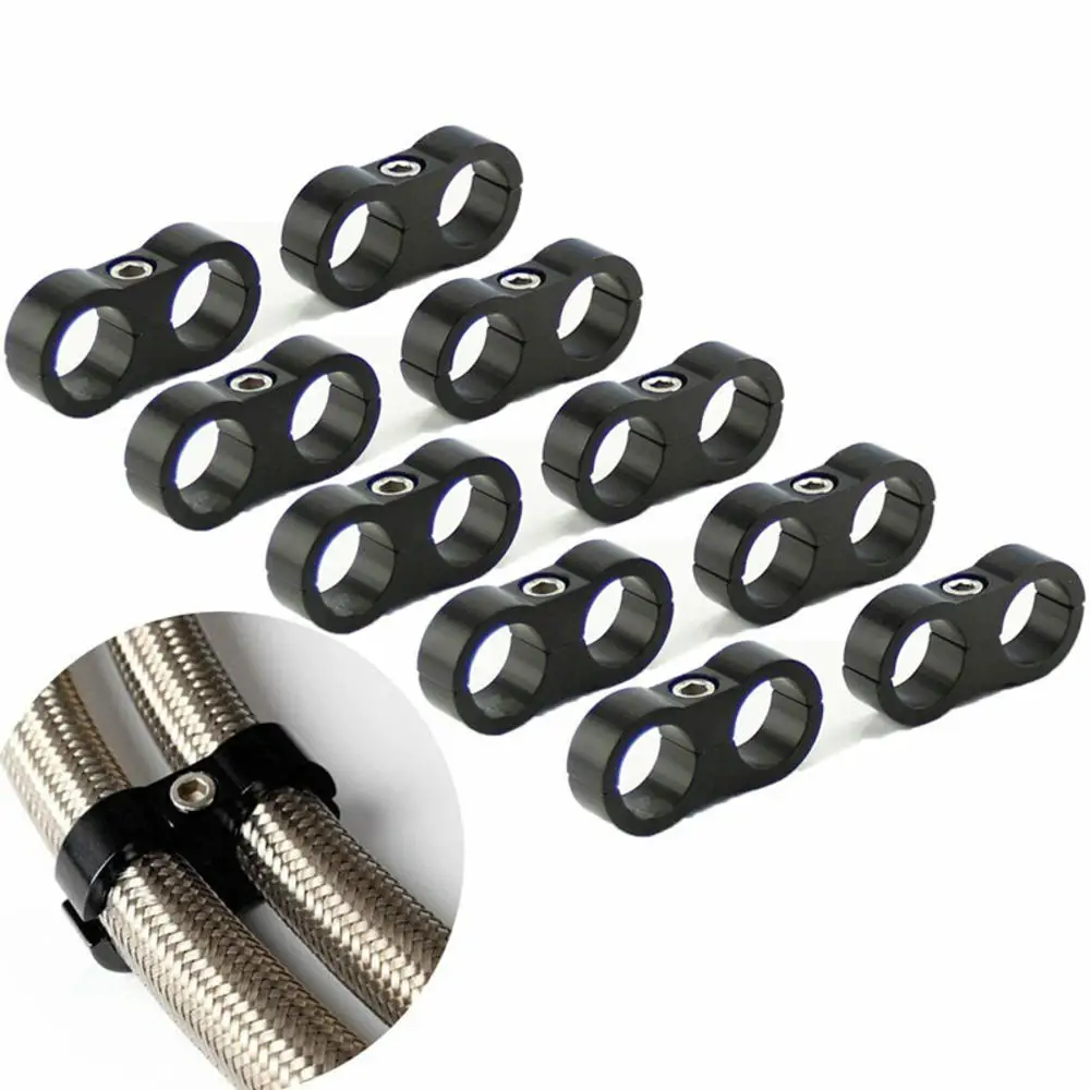 10Pcs/lot 6AN Hose Separator Clamp Bracket Adapter for 3/8 Oil Fuel