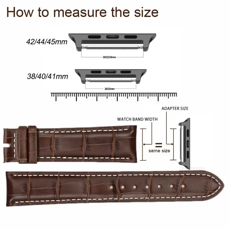 Premium 2PCS 316L Stainless Steel Watch Strap Adapter Set