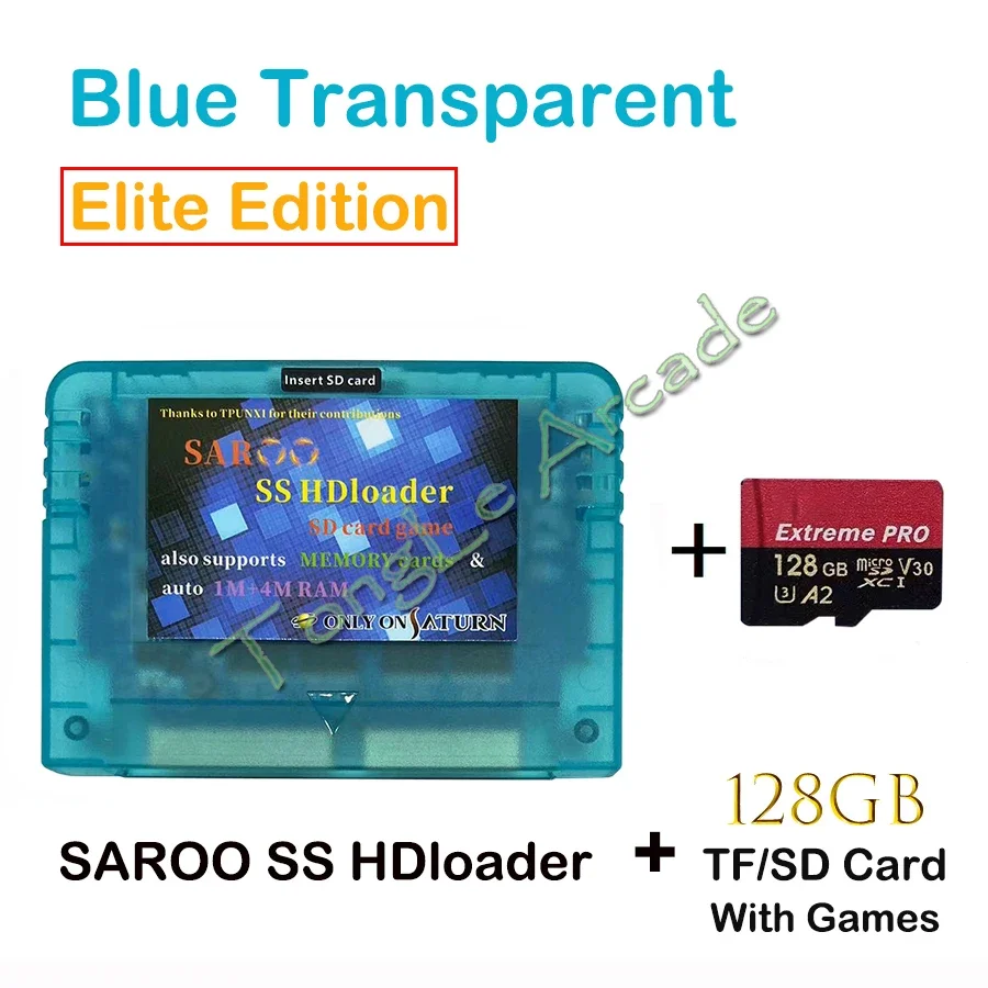Game Reader SAROO HDLoader Cartridge FastReading Support SD TF Memory Card with Games Plug & Play for Saturn Console
