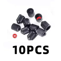 Black Tire Air Stem Valve Caps - Multipack Options Available (10PCS)
