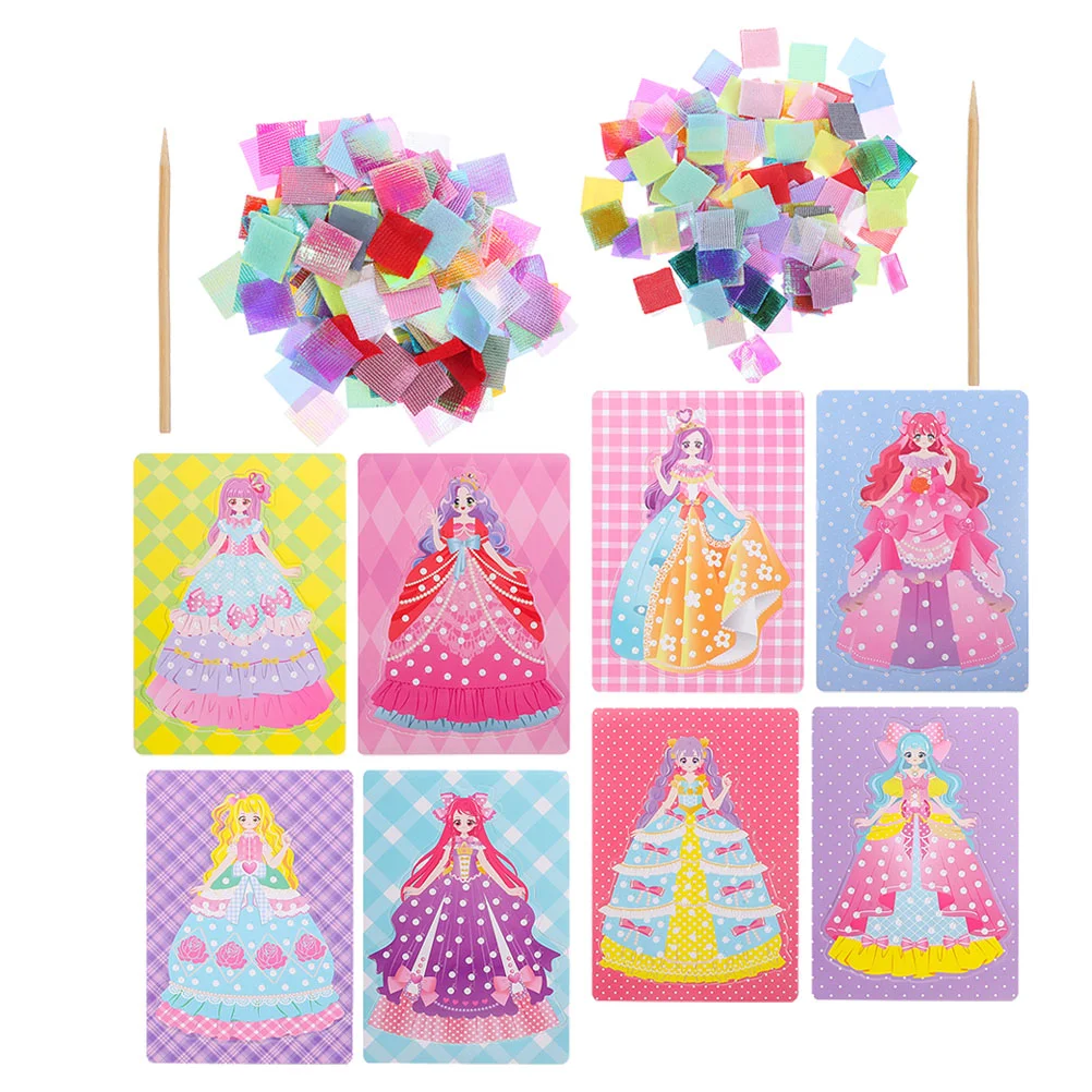

2 Sets and Draw Toys Princess Crafts for Girls Children Needlework Tool