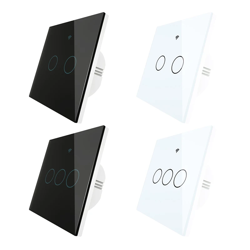

86 Model New Upgraded EU plug WiFi Wall Touch Smart Light Switch Smart Life/Tuya 100-250v Wifi+Bluetooth Mode Backlight Optional