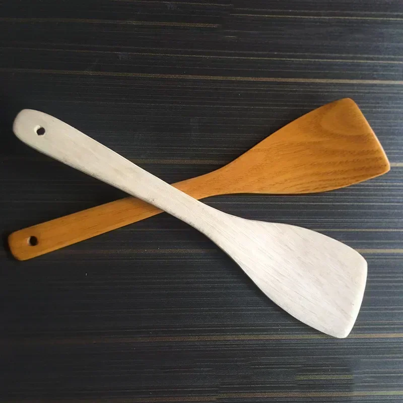 Cooking Spatula Wooden Kitchen Wood Turner Utensils Wok Utensil Tool Scoop Handle Nonstick Spoon Spatulas Bamboo Frying Spoons