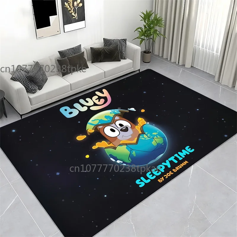 

BB-Bluey Extended Heeler Family Printed Large Carpet,Bedroom Living Room Sofa Computer Chair Area Rug,Floormats,bathroom Mat,