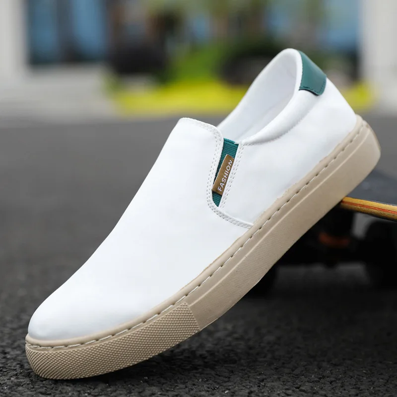 2022 White Sneakers Men Casual Shoes Slip on Canvas Shoes Men Loafers Comfortable Vulcanized Shoes Mens Trainers Plus Size 39-48 6
