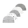 5 Pcs Infant Caps 100%Cotton Fashion Casual Cute 0-6Months Newborn Boy Girl Hats Soft Baby Accessories 3
