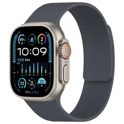 Magnetic Silicone Strap for Smartwatch - Sleek & Durable Band Bracelet (Grey)