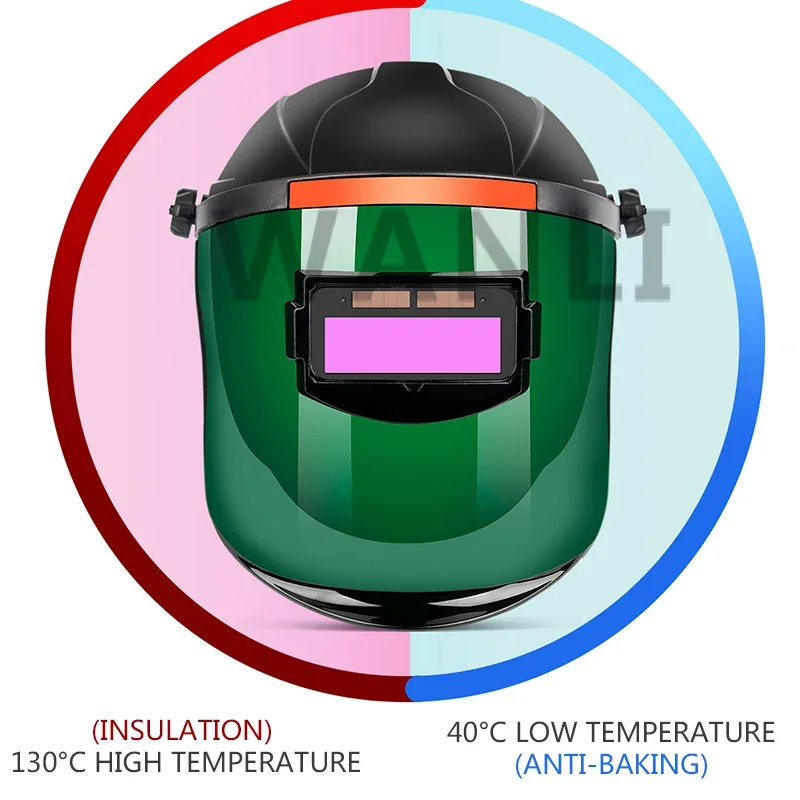 Automatic Darkening Welding Mask Protective Cover Welding Cap Argon Arc Face Head-Mounted Protective Equipment