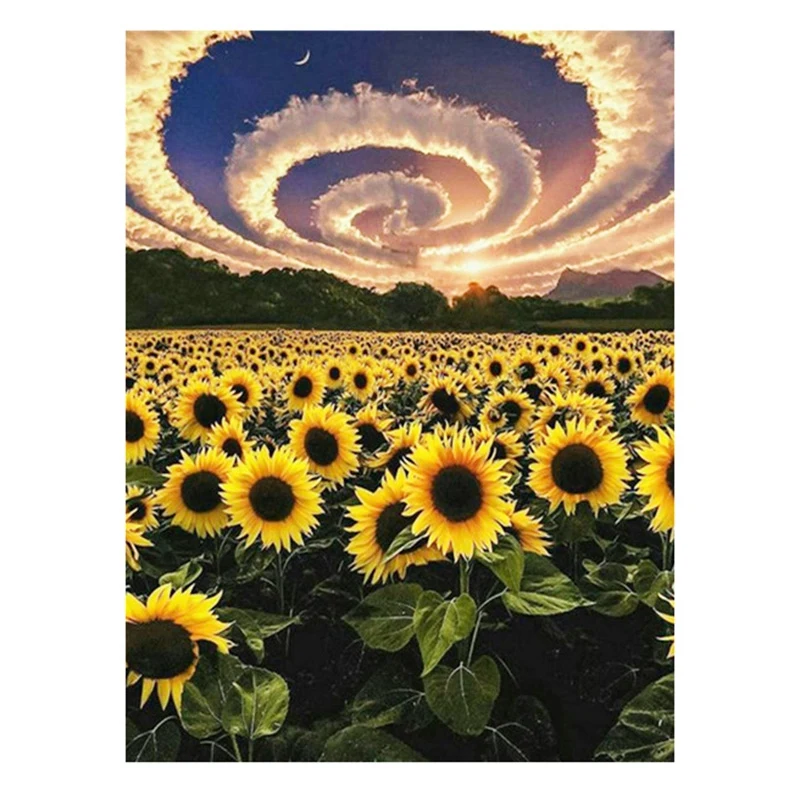 

Quality Sunflower Round Diamond Artist Decorates Walls With Diamond Paintings Home / Hotel / Office Decorations And Gifts