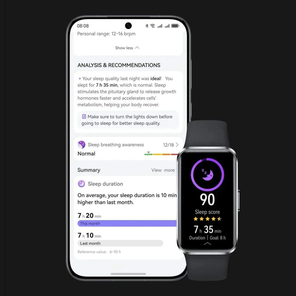 오리지널 화웨이 밴드 10 스마트 밴드 1.47인치 AMOLED 디스플레이 5ATM 방수 심박수 수면 모니터 스포츠 팔찌