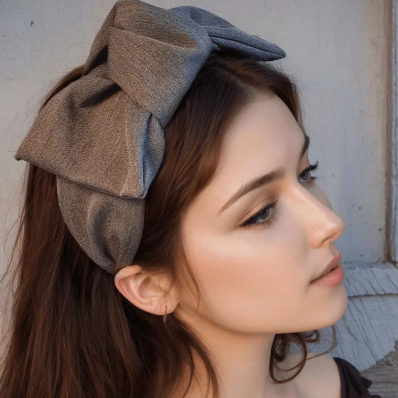 Vintage Wide-Brimmed Bow Hair Accessory Set