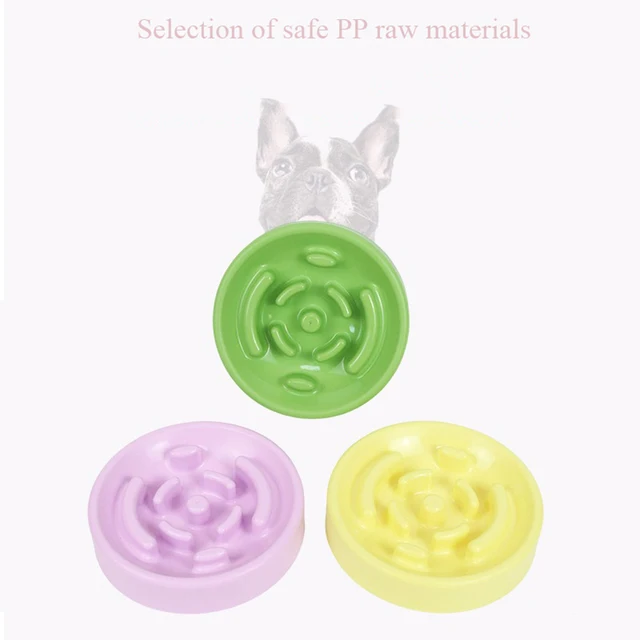 Dog slow food bowl choke prevention Small and medium-sized dog slow food bowl anti upset round thickened pet supplies 2