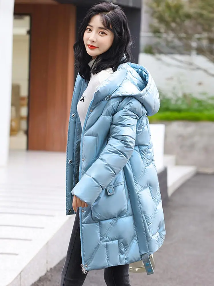 Vielleicht -30 Degrees Snow Wear Long Parkas Winter Jacket Women Fur Hooded  Clothing Female Fur Lining