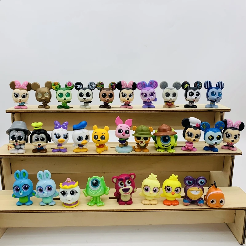 Anime Disney Doorables Action Figures Mickey Minnie Pooh Bear Kawaii Big Eyed Doll Ornaments Decoratoion Cartoon Model Toy Gifts