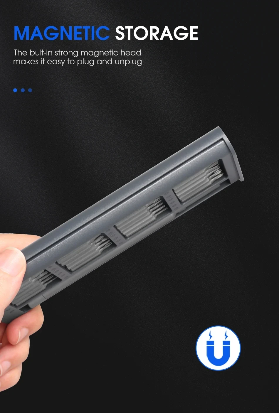 25-in-1-Präzisions-Schraubendreher-Set, Mini-Magnet, mit 24-teiligen Torx-Schraubendreher-Bits, kleines Reparatur-Handwerkzeug-Set für iPhone/PC/Came – Detail 7