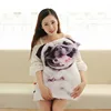 3D Cute Bend Dog Pillow 50CM Throw Pillow Lifelike Animal Funny Dog Head Cosplay Children Favorite Toy Cushion Christmas Gift 4