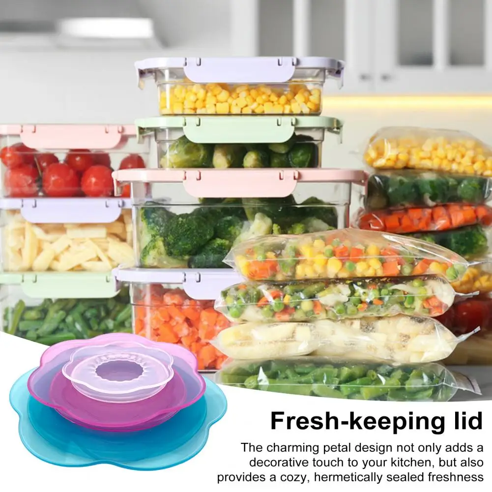 Reusable Food Covers Food Grade Silicone Stretch Lids for Storage Reusable Elastic Bowl Covers for Fridge Microwave