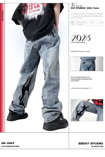 2023SS MEDIUM 跨る DC WASH SKATER JEANS 44