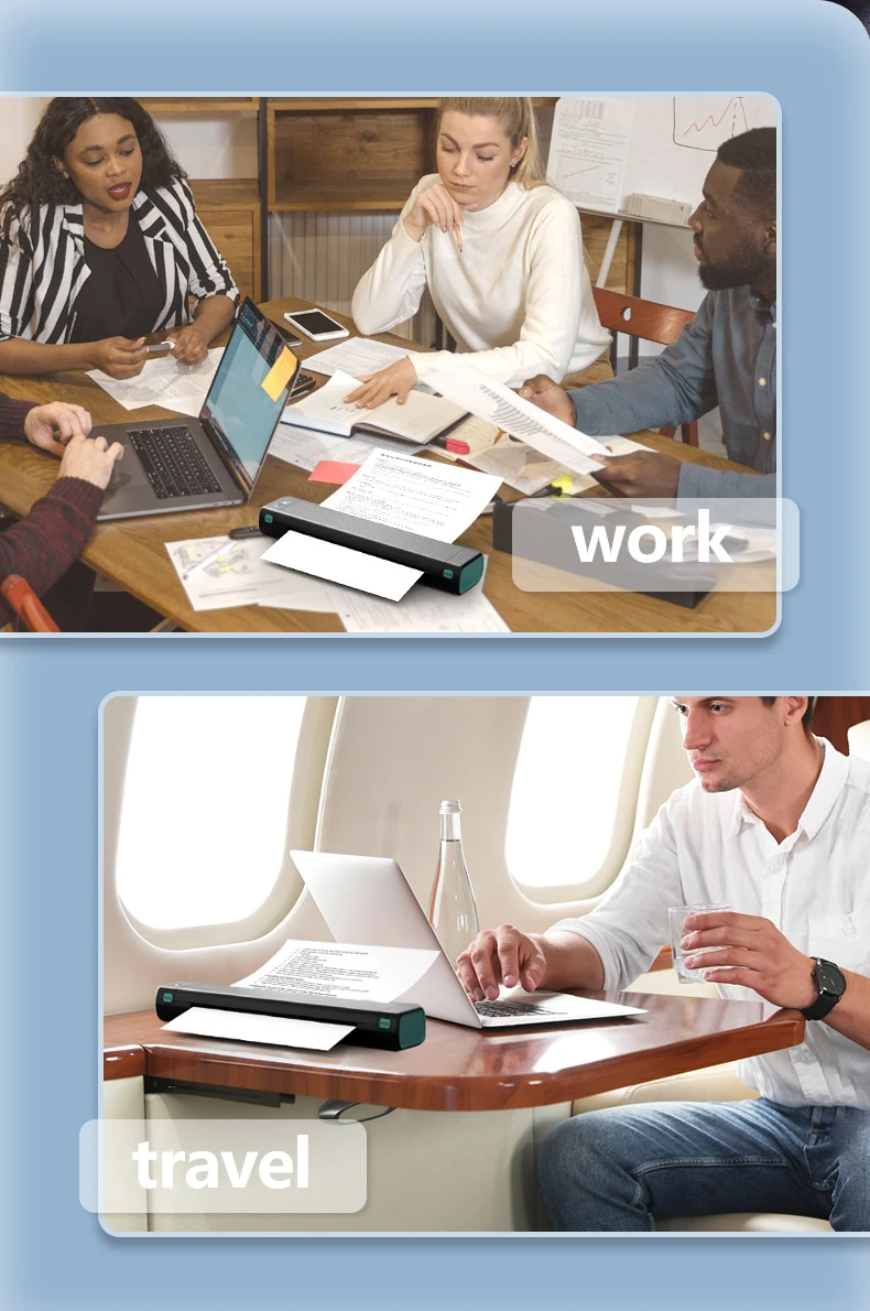 Phomemo M08F Mini Homework Test Paper Inkless Office Portable A4