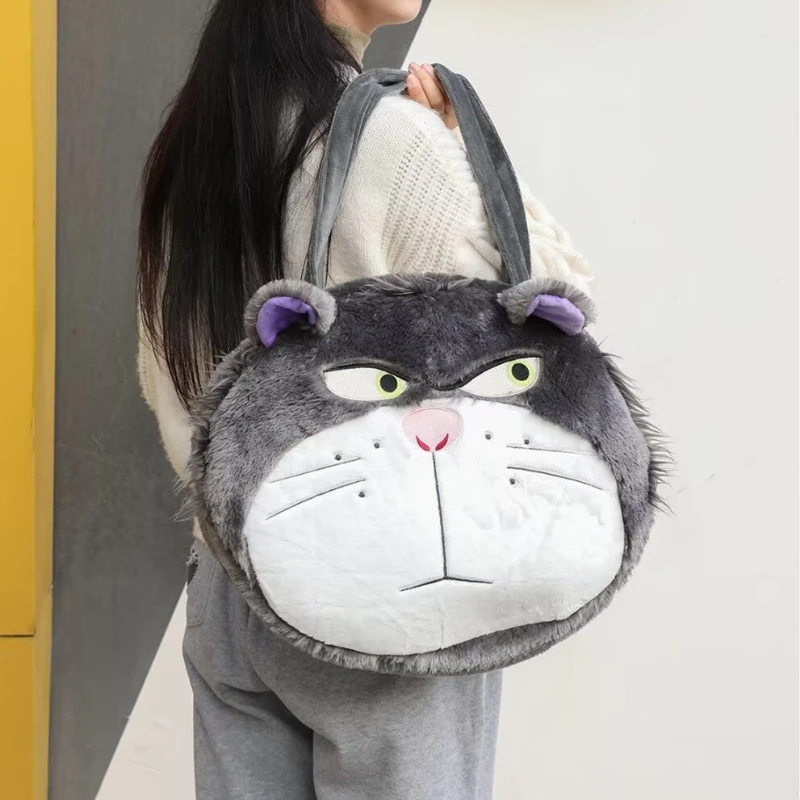 50cm Kawaii Disney Cinderella Lucifer Cat Large Capacity Plush Backpacks Cute Soft Cartoon Shoulder Bags Birthday Valentine Gift