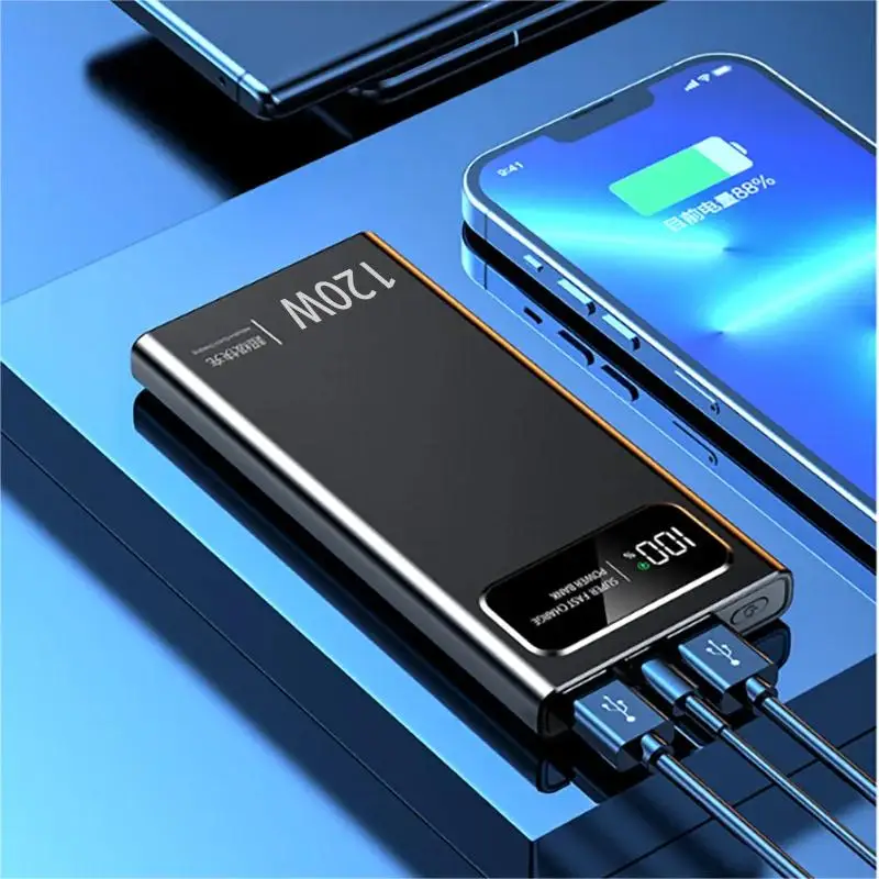 120W Charging Power Bank 200000mAh Ultralarge Capacity Digital Display for iPhone External Battery power bank