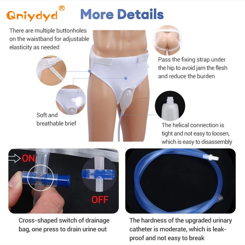 Urinary Collector Bag Urine Collector Elderly Urine Bag Bedridden Men and Women Urinal Paralysis Bed Leak-proof