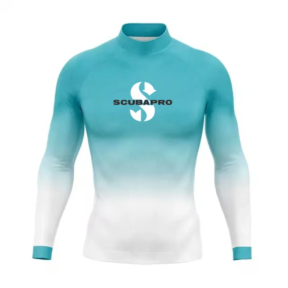 Men&rsquo;s Long Sleeve Rash Guards Surf T-shirts UV Protection Swimsuit Surfing Diving Swimwear Swim Surf Beach Clothes Rashguard Rash Guard Surfing Swimsuit
