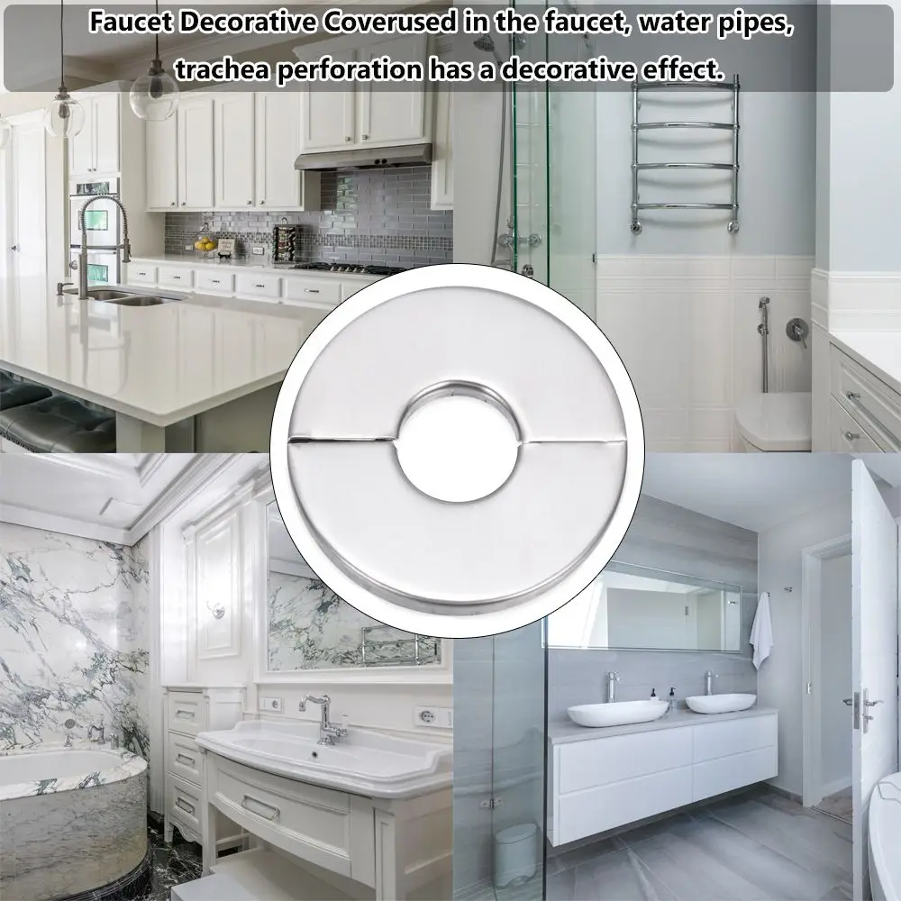 Stainless Steel Faucet Decorative Cover for Kitchen Wall Pipe