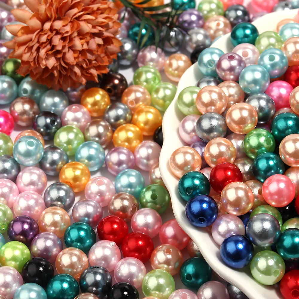 Assorted Size ABS Imitation Pearl Spacer Beads for DIY Jewelry and Crafting
