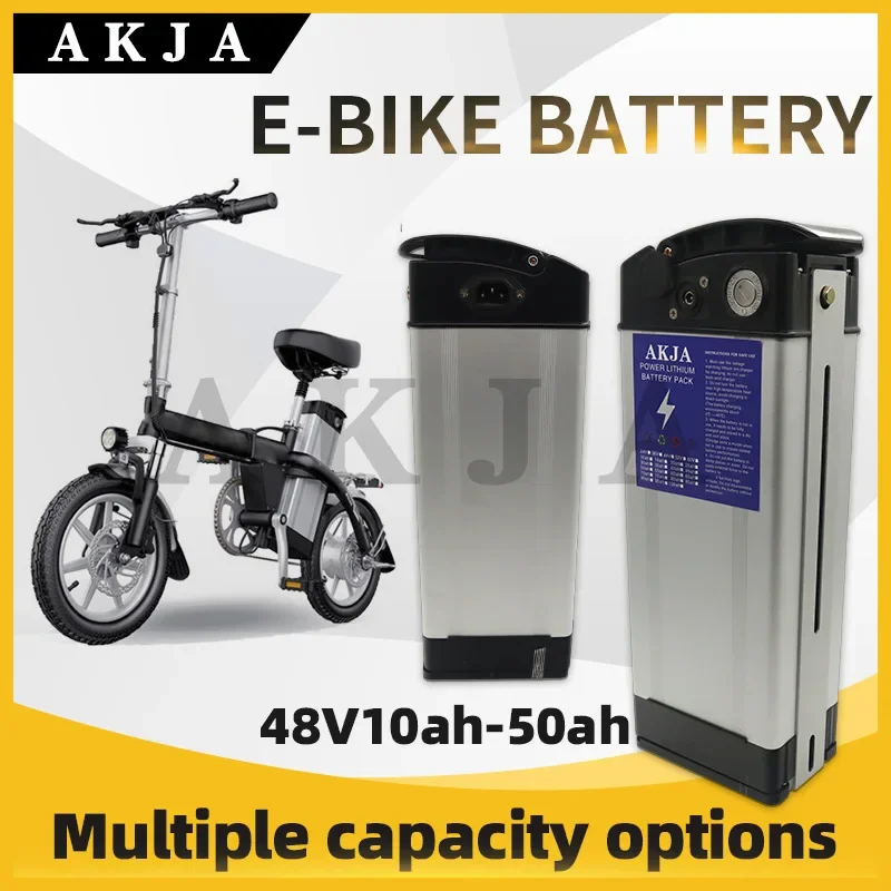 

The new silver fish 48v electric bicycle lithium battery scooter battery 48v10ah-50ah is suitable for 80-800W universal