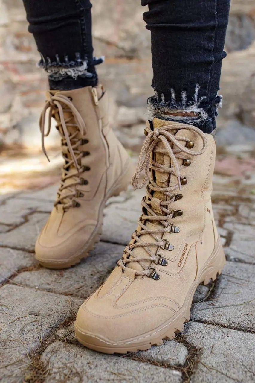 Botas de desierto para hombre, Color arena, altas, Postal| | - AliExpress