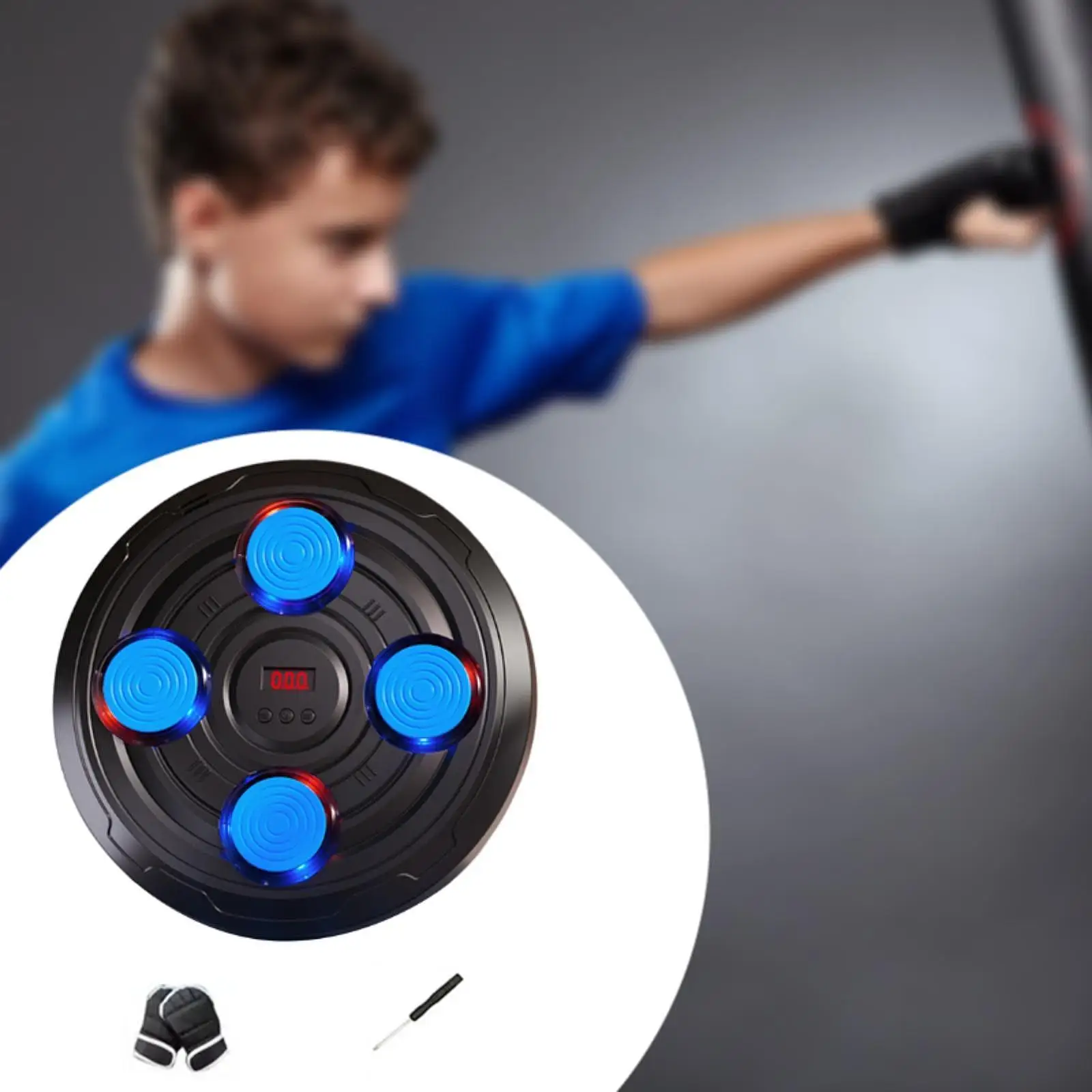 Kids Music Smart Boxing Machine Wall Target Boxing Equipment Trainer Punching for Sports Karate Kickboxing