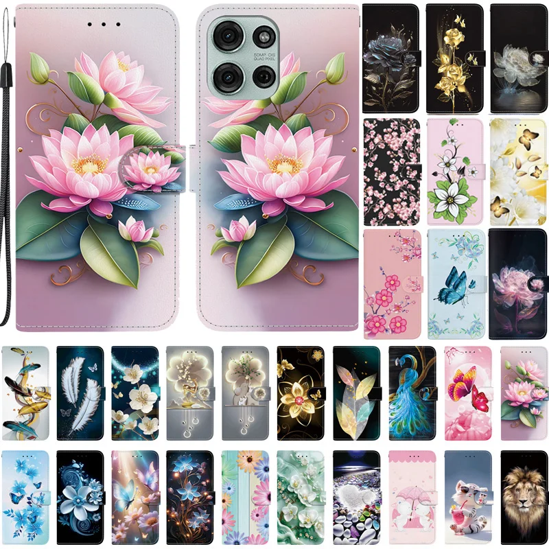 Cute Cartoon PU Leather Wallet Phone Case Cover