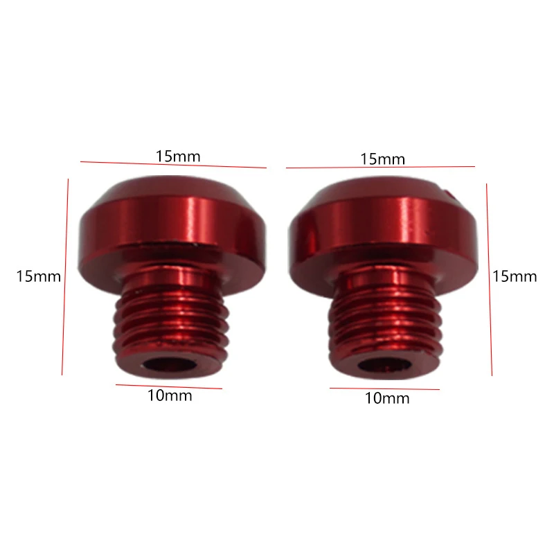 Motorcycle Mirror Plugs 2Pcs Anti-Rust Motorcycle CNC Aluminum M10 x 1.25 Rear view Mirror Hole Plugs Screws Rearview Mirror Holder