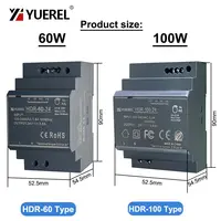 Ultrathin Switching Power Supply HDR 15W 30W 60W 100W 150W 12V 24V Rail Type Transformer - Image 3