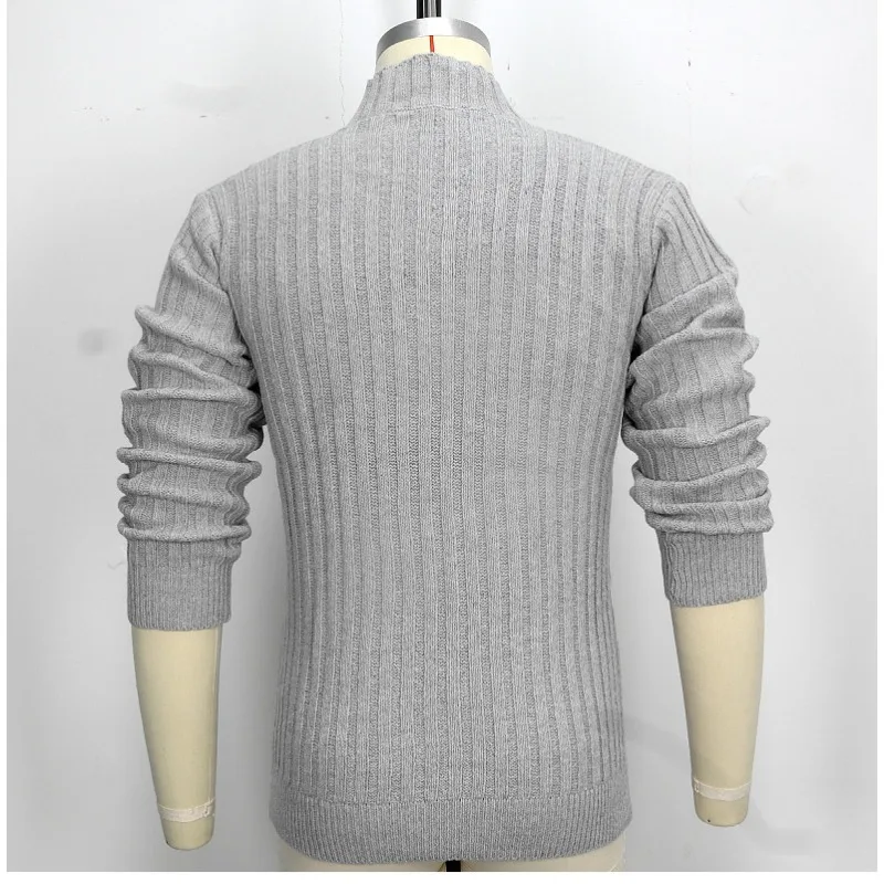 2024 New Turn-down Collar Regular Cotton Cardigan Male Casual Single Breasted Button Sweater Men Leisure Knitted Sweater