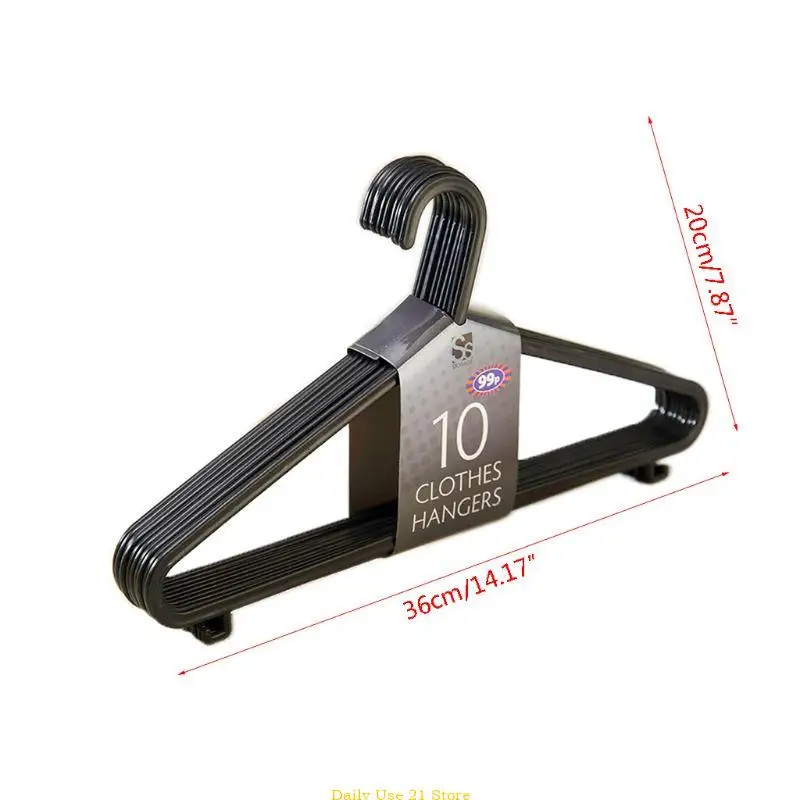 20pcs Clothes Coat Hangers Plastic Adult Antiskid Multi-Functional Hooks For Clo
